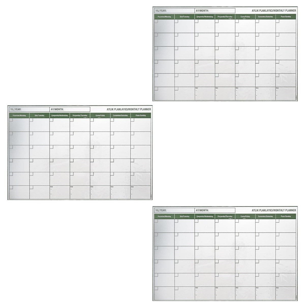 ANKAVERSE® Manyetik Aylık Planlayıcı Takvim (85x56 cm)