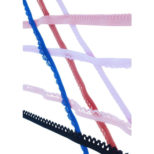 Çamaşır Lastiği Dantelli 1 cm 1 Metre Lila