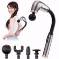 ANKAVERSE® 4 Farklı Başlıklı Uzun Saplı Derin Doku Masaj Tabancası, Boyun, Omuz ve Sırt için Ergonomik Saplı Çoklu Masaj Modlu Taşınabilir Masaj Aleti