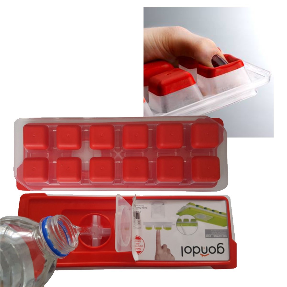 ANKAVERSE® 12'li Kapaklı Yapışmaz Silikon Tabanlı Buz Kalıbı
