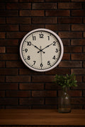 52 cm Beyaz Metal Standart Duvar Saati