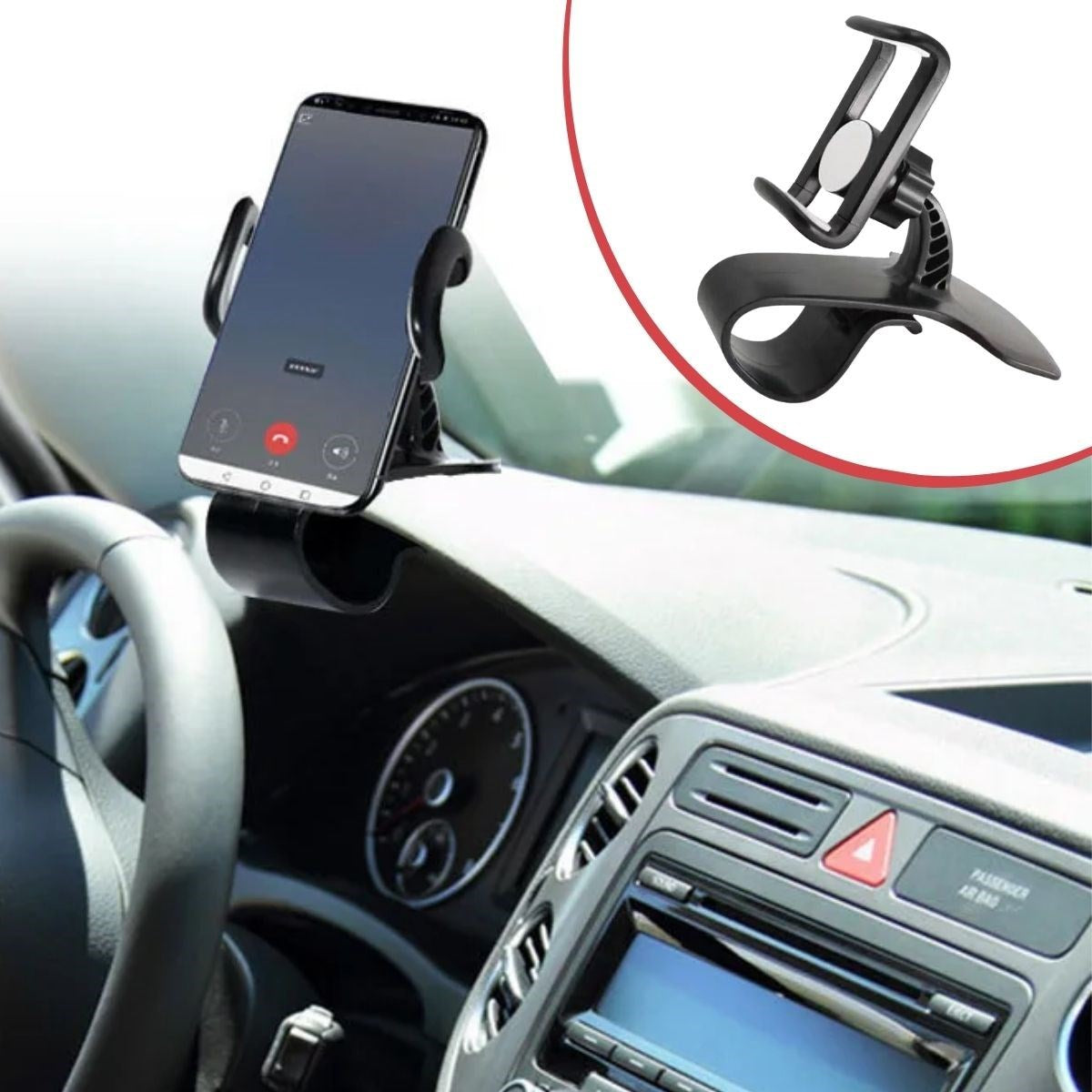 ANKAVERSE® Araç İçi Konsola Takılan Döner Başlıklı Telefon Kıskacı Telefon Tutucu
