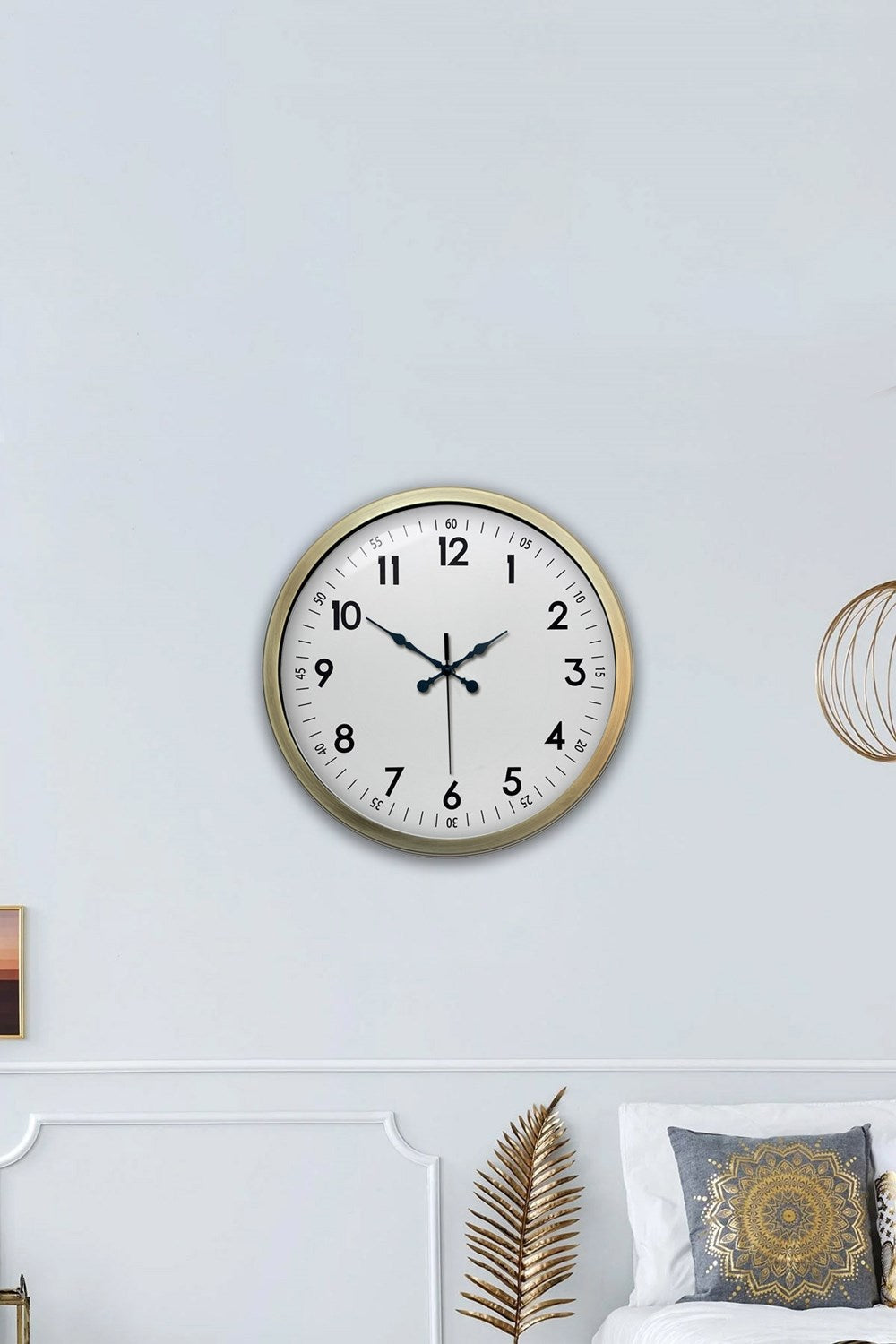 Zentime Eskitme Standart 40 Cm Metal Klasik Duvar Saati