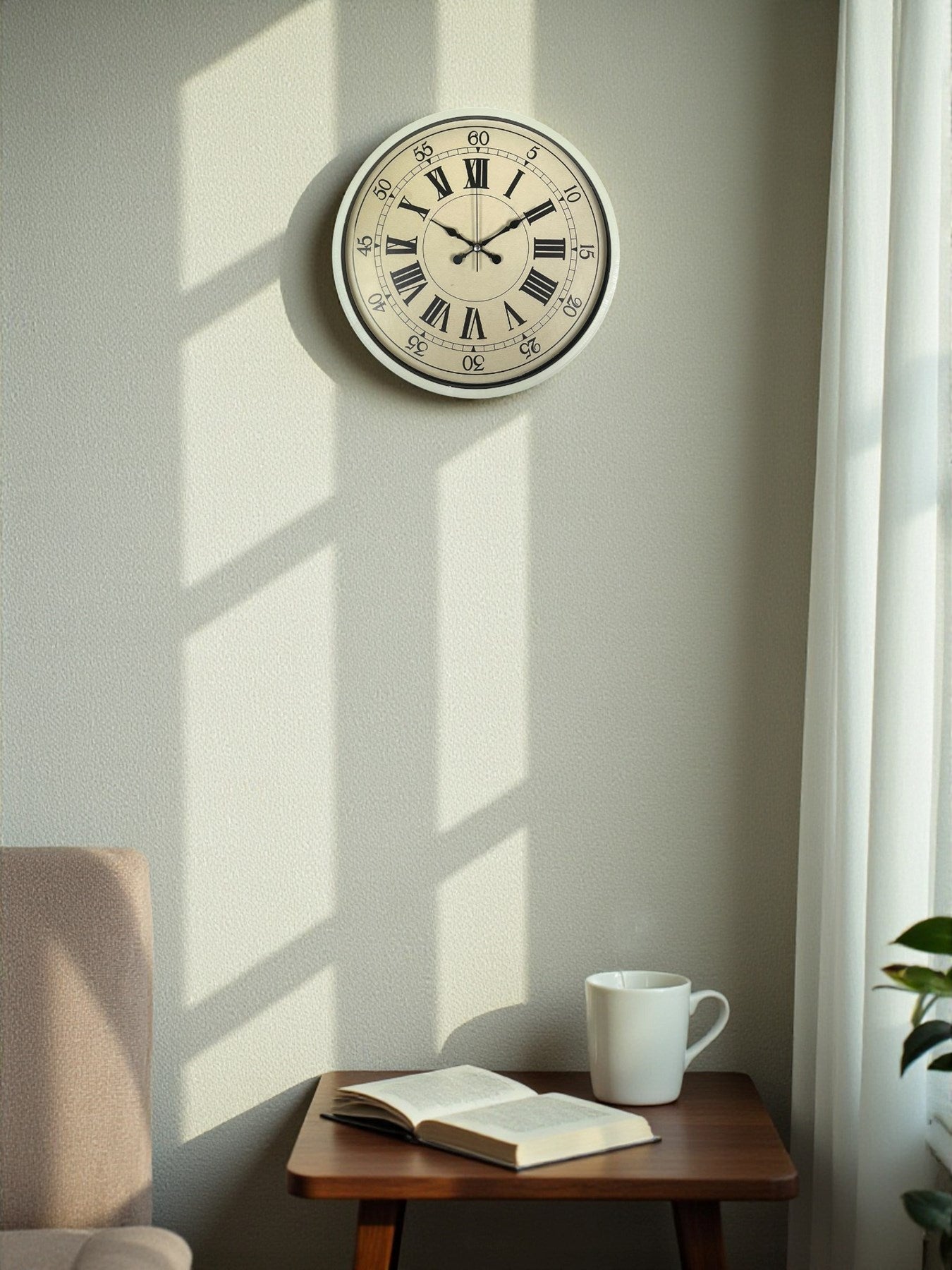 Zentime 36 Cm Sarı Dekoratif Duvar Saati