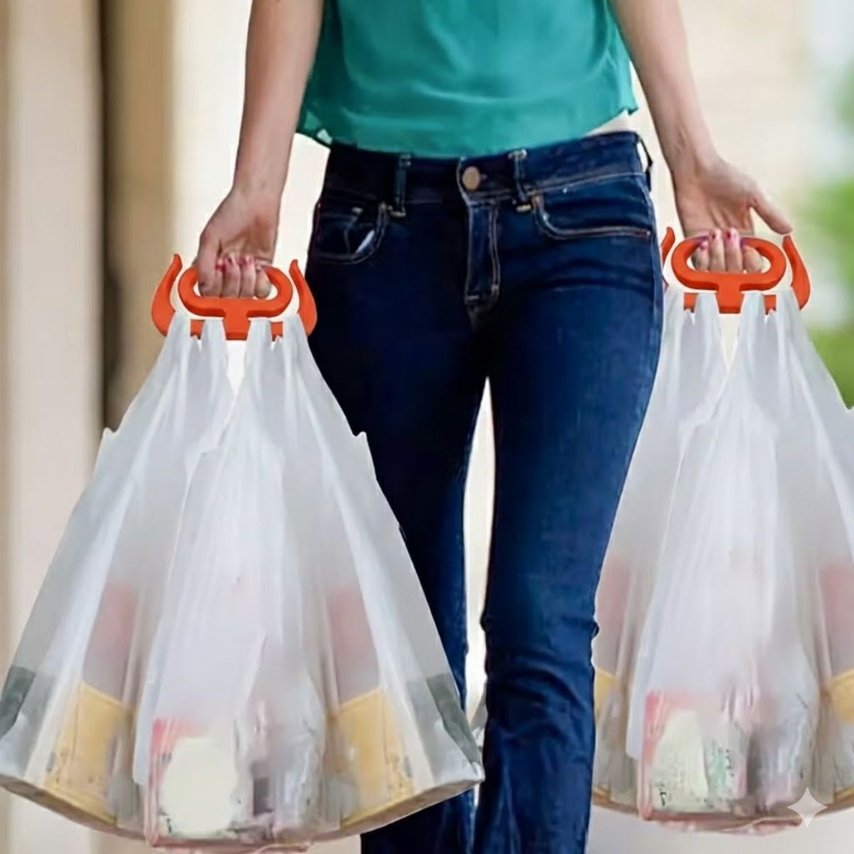 "ANKAVERSE® Ergonomik Poşet Taşıma Aparatı – Ağır Yük Taşıyıcı Tutacak, Elden Kesme Yapmayan Kolay Taşıma Kancası, Market ve Alışveriş Çantası Taşıyıc