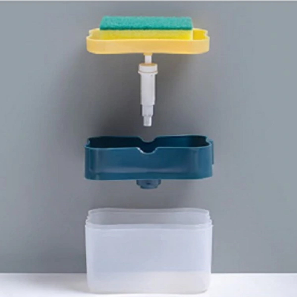 ANKAVERSE® Pratik 2'si 1 Arada Sabun Dispenseri ve Sünger Tutucu