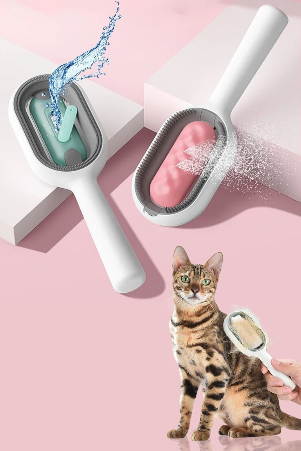 ANKAVERSE® Su Püskürtmeli Pet Tüy Toplama Fırçası