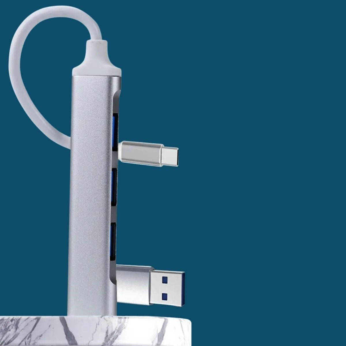 ANKAVERSE® 4 Port'lu Bağlantı İstasyonu Ultra İnce USB Bölücü TYPE-C tipi Çoklu Arayüz Adaptörü Multi Usb Çoklayıcı