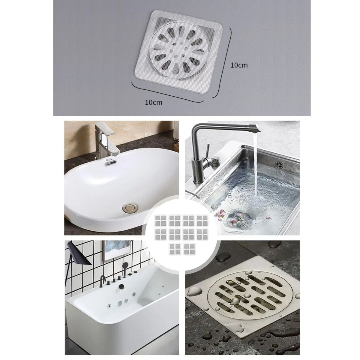 ANKAVERSE® 10'lu Lavabo Koku ve Haşere Önleyici Gider Filtresi