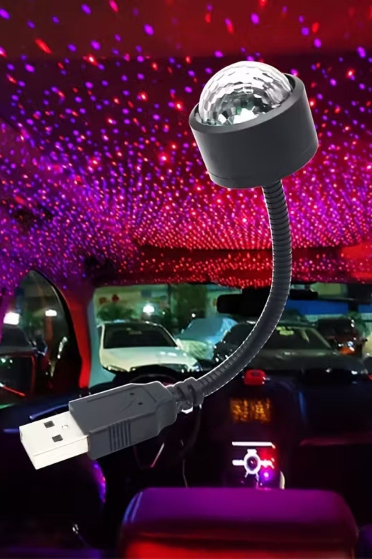ANKAVERSE® USB Sese Duyarlı 8 Farklı Mod Işıklı LED Atmosfer Işığı – Ambiyans Aydınlatması