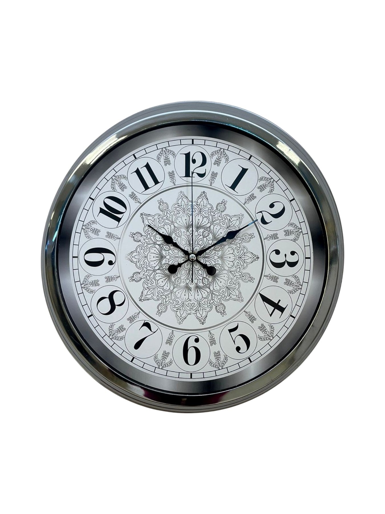 Zentime Asil Motif Krom 40 Cm Metal Duvar Saati