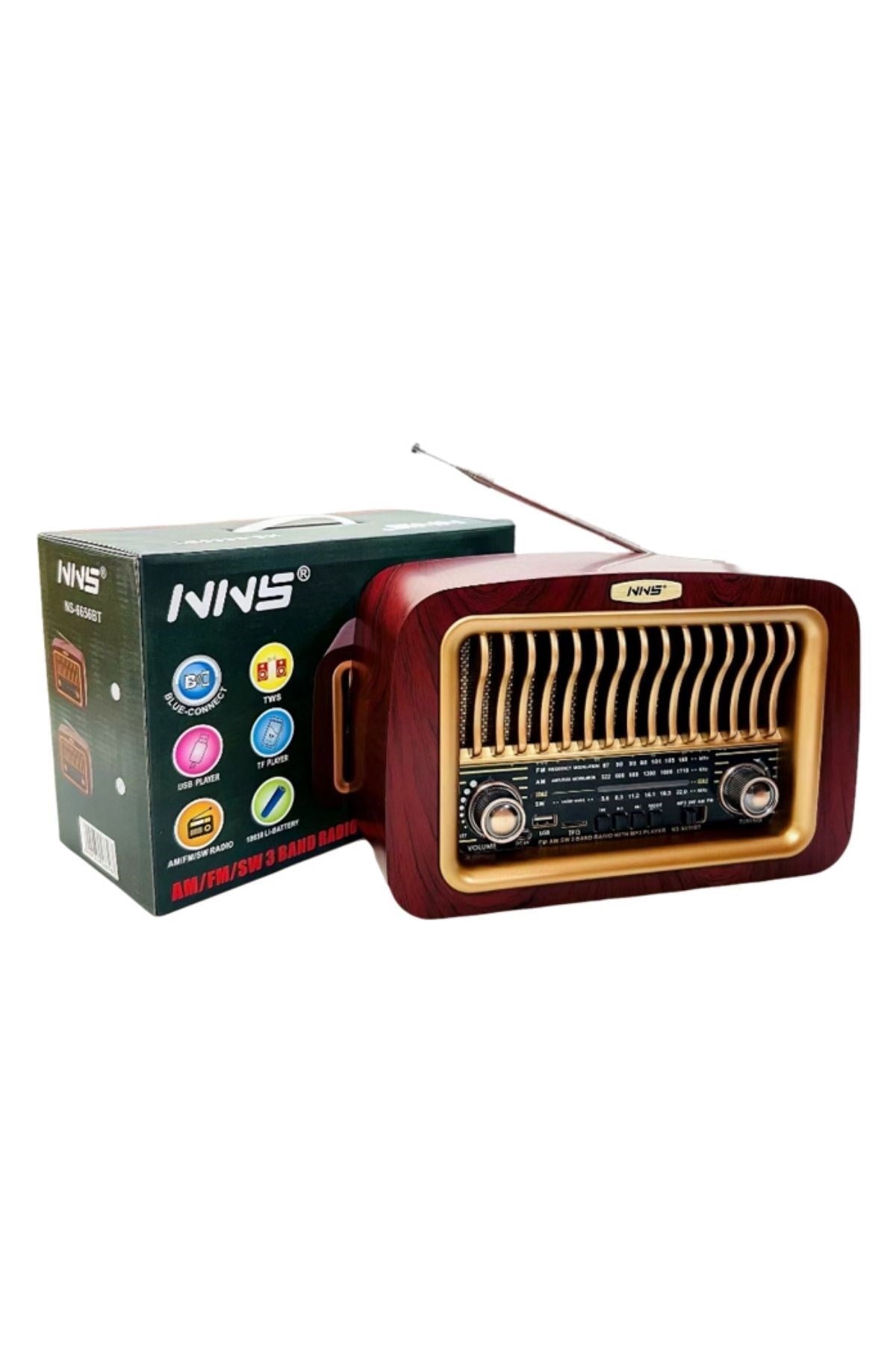 ANKAVERSE® Taşınabilir Klasik AM/FM/SW Transistör Retro Nostaljik Radyo USB Şarjlı