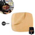 50'li Yapışmaz Air Fryer Pişirme Kağıdı - Tek Kullanımlık, Su/Yağ Geçirmez Kare