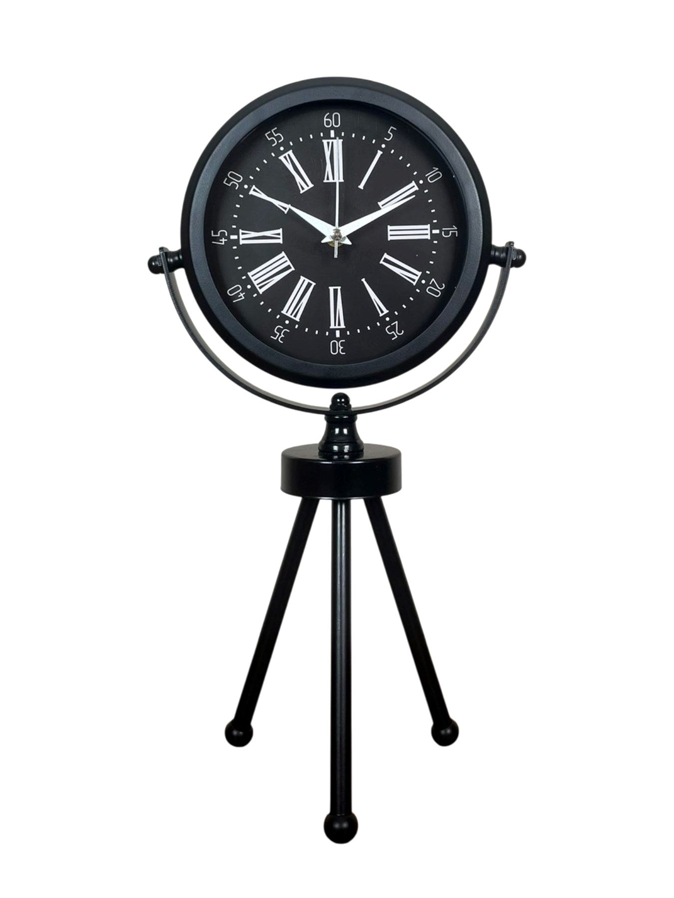 Zentime Heritage Black Üç Ayaklı Metal Masa Saati