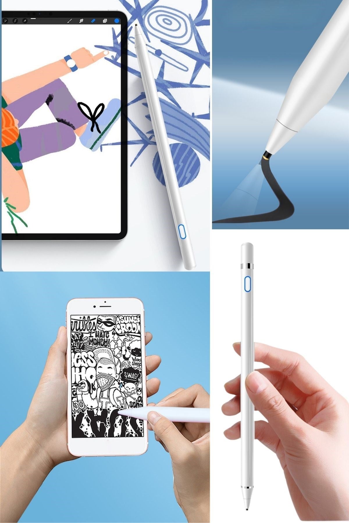 ANKAVERSE® Evrensel Tablet ve Dokunmatik Telefonlarla Uyumlu Hassas Çizim ve Tasarım Kalemi
