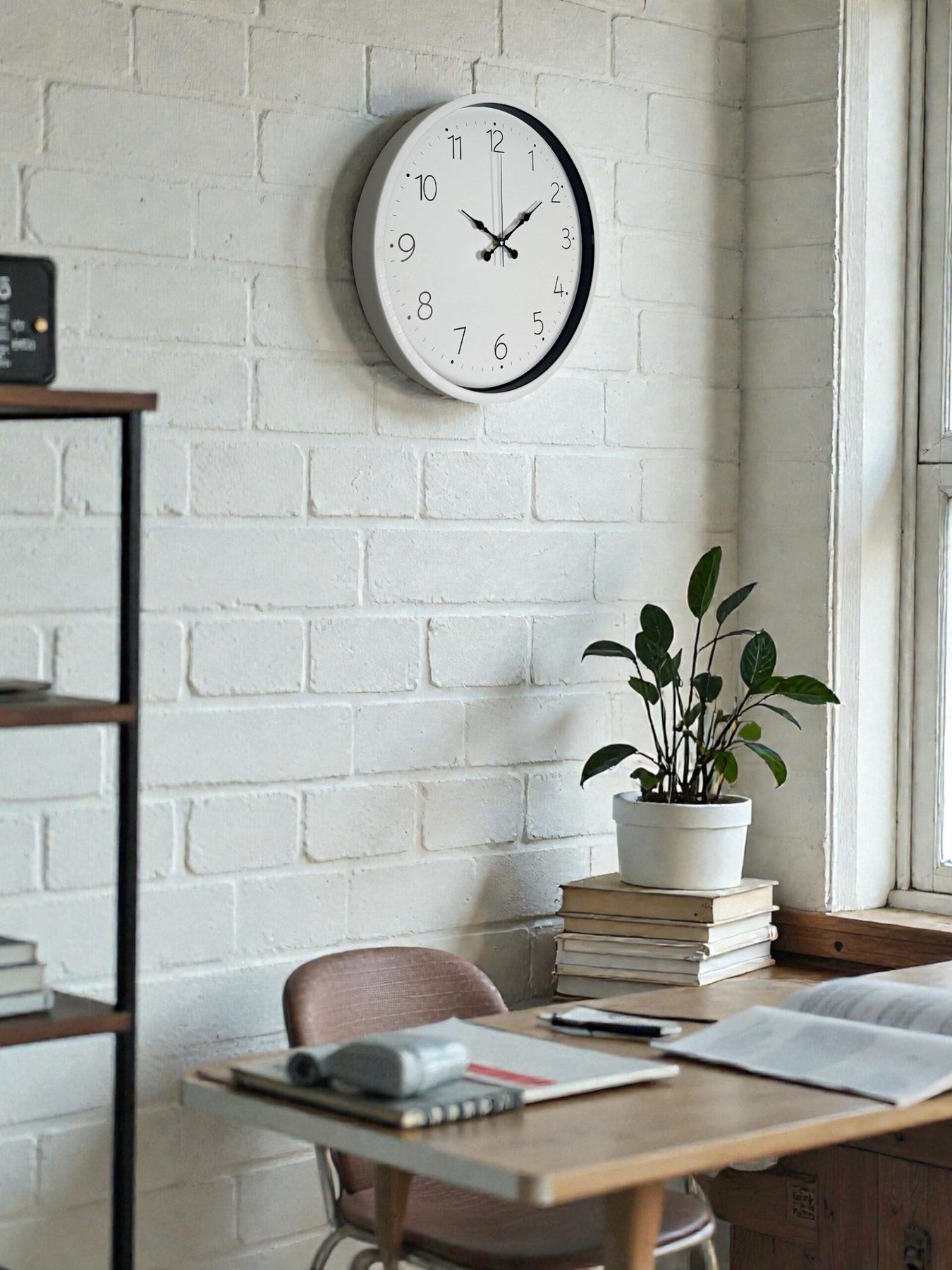 Zentime 36 Cm Beyaz Dekoratif Duvar Saati