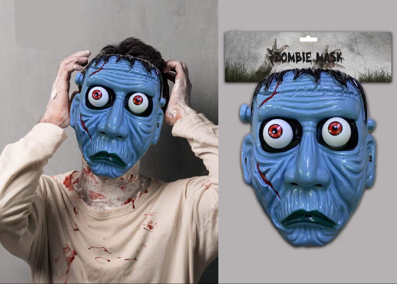 Frankenstein Temalı Sallanan Oynar Gözlü Maske (5286)