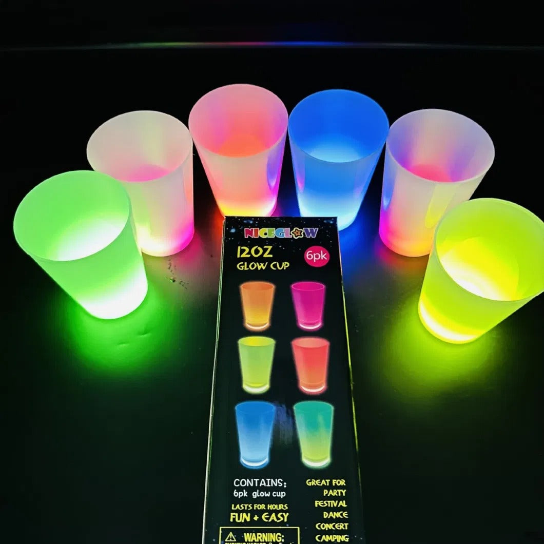 Glow Partisi Bardakları 6 Renk 6 Adet 1.5 oz 4.5 x 6.5 cm (5286)
