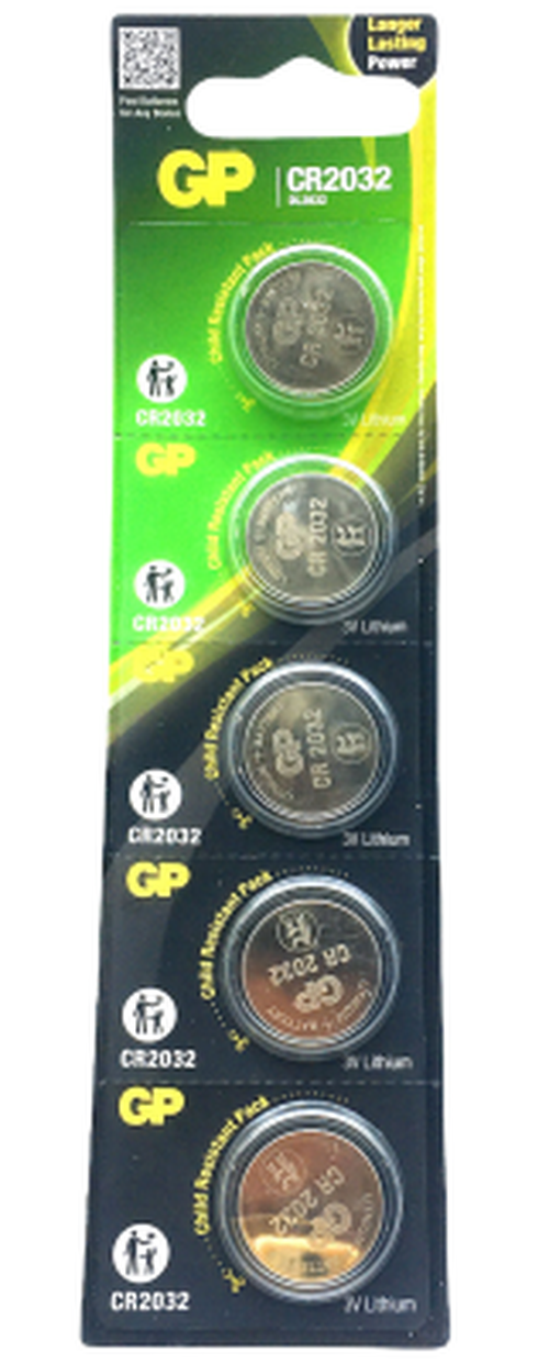 GP LITHIUM CR-2032-2CPU5 PARA PİLİ 3V 5Lİ KART (5286)