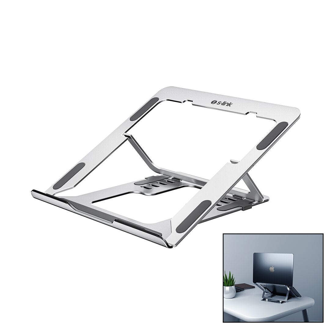 GÜMÜŞ 6 AÇILI KATLANABİLİR LAPTOP STAND ALÜMİNYUM (5286)