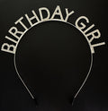 Gümüş Kristal Taşlı Birthday Girl Doğum Günü Tacı İthal Ürün A Kalite 17x16 cm (5286)