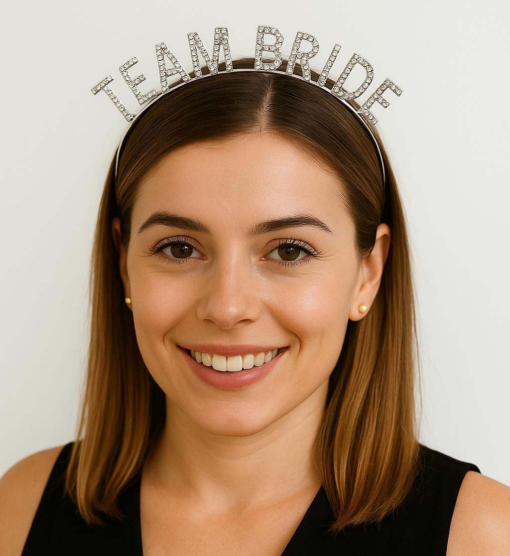 Gümüş Renk Team Bride Taç Plastik – Gelin ve Nedime Tacı (5286)
