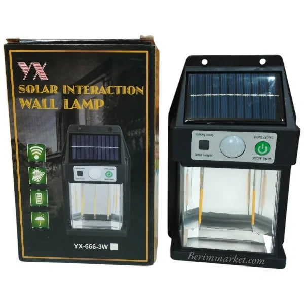 Güneş Enerjili Duvar Lambası YX-666 3W (5286)