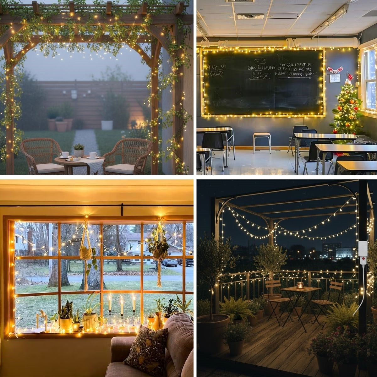 Günışığı Renk 5 Farklı Işık Modlu 10 Metre Eklemeli Dekor Boncuk Model Dekoratif Led (5286)