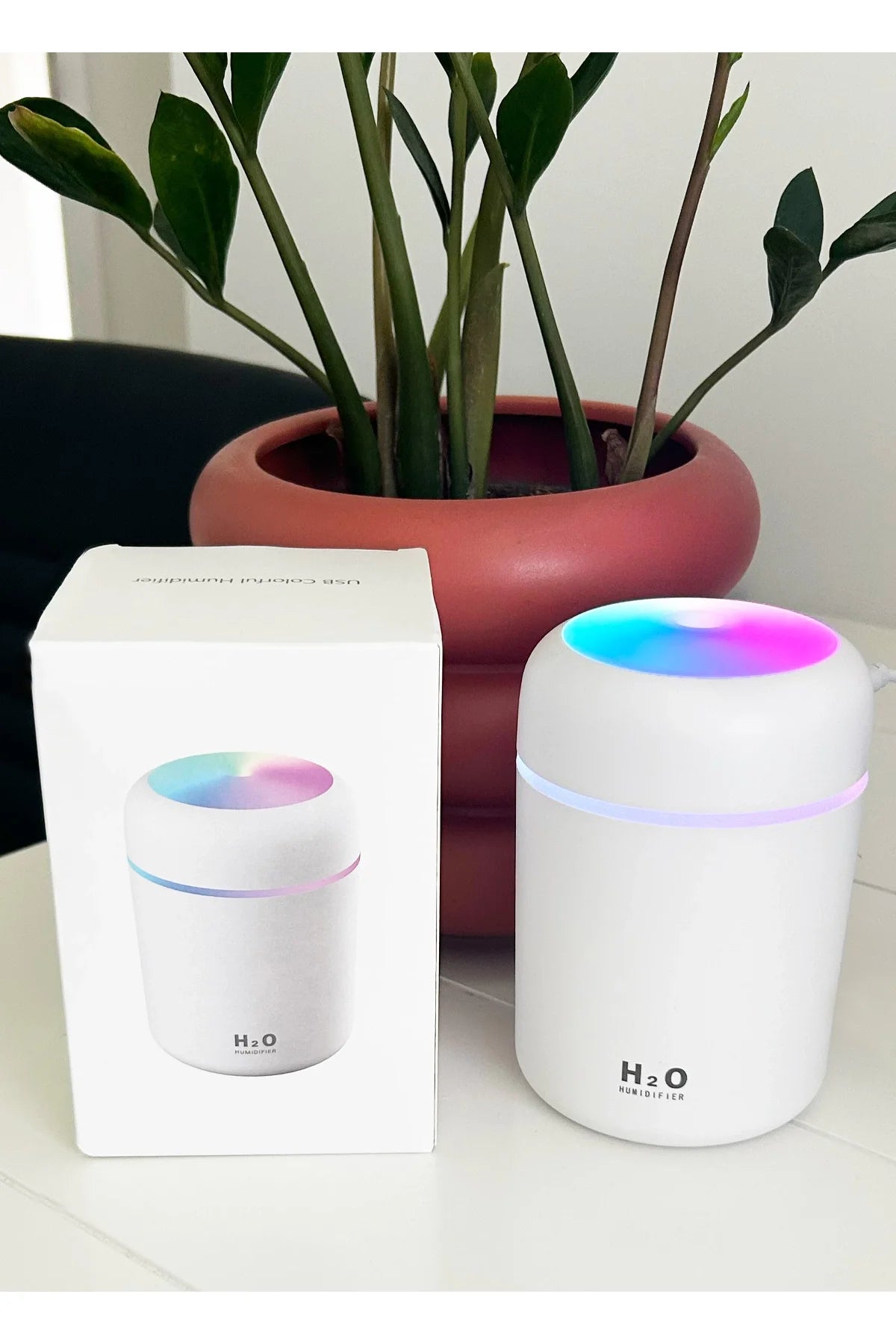 H2O LED Işıklı Mini Oda Hava Nemlendirici (5286)