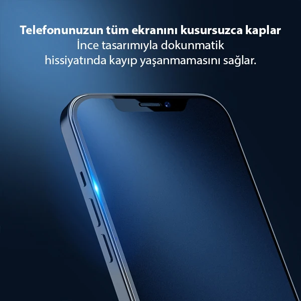 GOR iPhone 12 Pro Max 9D Hardening Tempered Full Cam Ekran Koruyucu-(5775) - Siyah