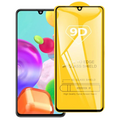 ALLY SM Galaxy A41 9D Full Glue Tempered Cam Ekran Koruyucu-(5775) - Siyah