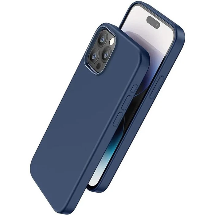 HOCO Pure Series iPhone 15 Pro Max Manyetik Silikon Kılıf-(5775) - Siyah