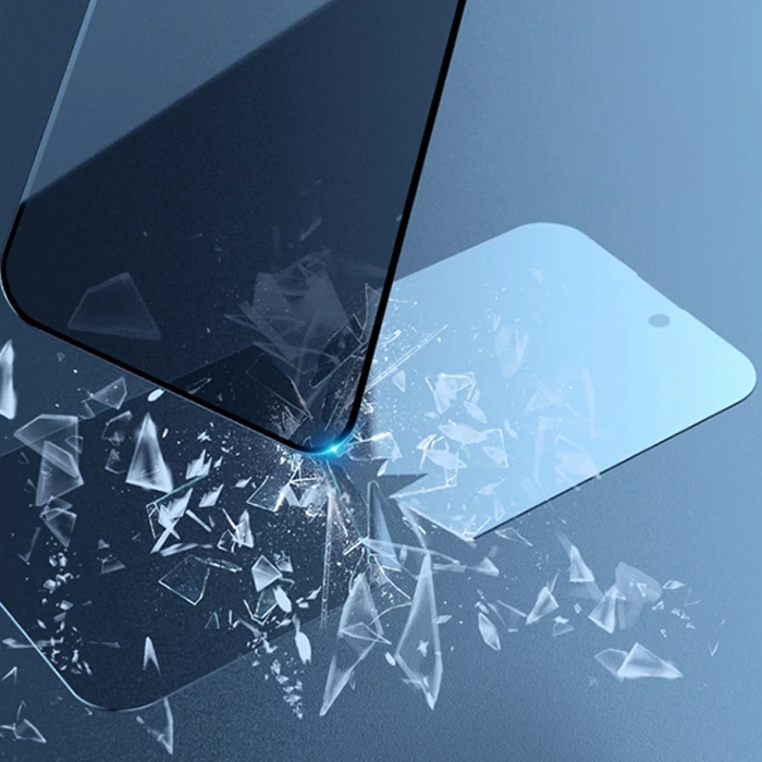 ALLY İPhone 15 Pro 3D Full Privacy Gizlilik Cam Ekran Koruyucu Anti-Spy-(5775) - Siyah