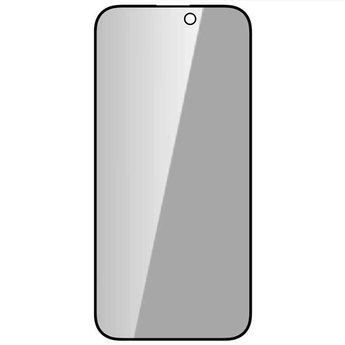 ALLY İPhone 15 Pro 3D Full Privacy Gizlilik Cam Ekran Koruyucu Anti-Spy-(5775) - Siyah