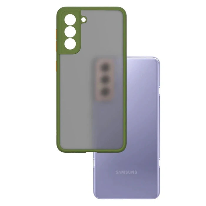 SM Galaxy S21 Plus  Plus Kamera Korumalı Premium Silikon Kılıf-(5775) - Yeşil