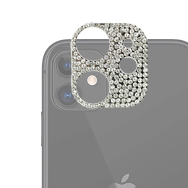 ALLY İPhone 11 Kamera Koruyucu Lens Diamond Taş İşlemeli-(5775) - Gold