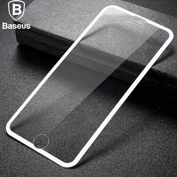 Baseus İPhone 8 Plus 7 Plus 6S-6Plus 3D 023mm Full Kırılmaz Cam Ekran Koruyucu-(5775) - Siyah