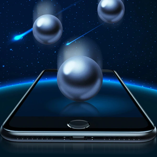 Baseus İPhone 8 Plus 7 Plus 6S-6Plus 3D 023mm Full Kırılmaz Cam Ekran Koruyucu-(5775) - Siyah
