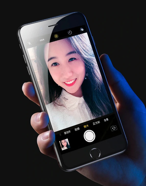 Baseus İPhone 8 Plus 7 Plus 6S-6Plus 3D 023mm Full Kırılmaz Cam Ekran Koruyucu-(5775) - Siyah