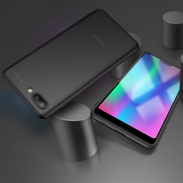 Huawei Honor 9i Slim Fit Soft Premium Silikon Kamera Korumalı Kılıf-(5775) - Siyah