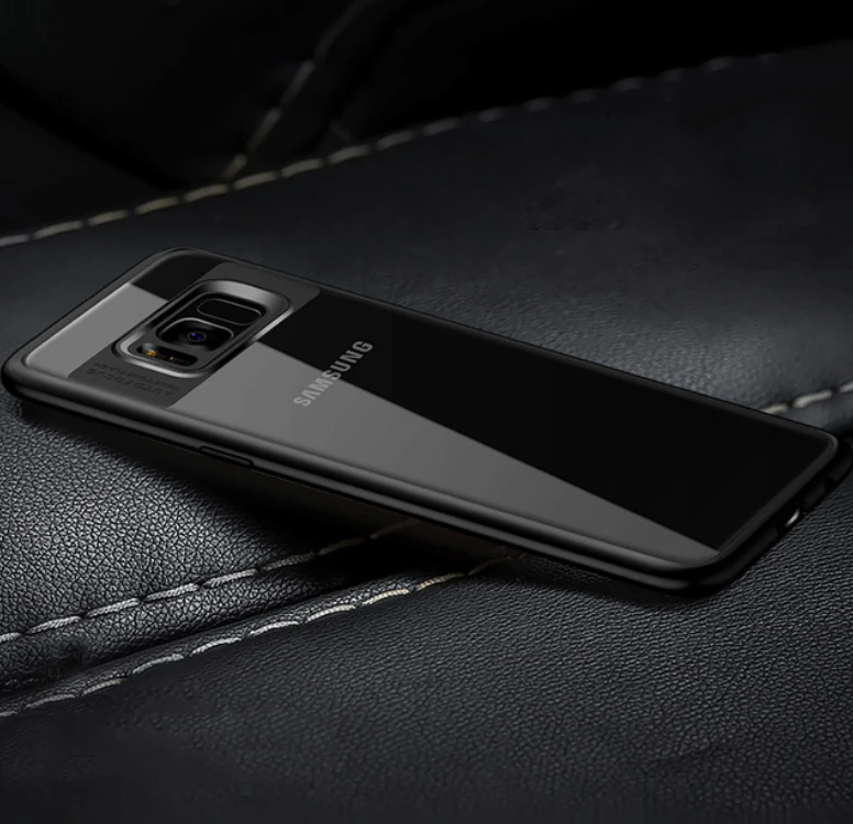 Ally Galaxy Note 8 Darbeya Dayanıklı Şeffaf Silikon Kılıf-(5775) - Kırmızı
