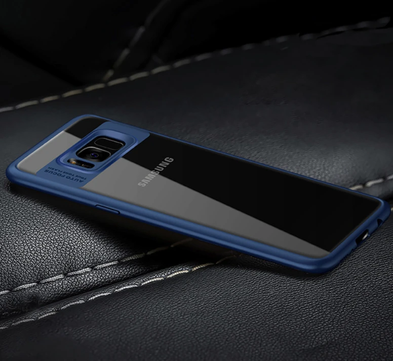 Ally Galaxy Note 8 Darbeya Dayanıklı Şeffaf Silikon Kılıf-(5775) - Kırmızı