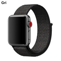 Ally Apple Watch 7-8 41mm 6-5-4 40mm Nylon Loop Spor Kayış Kordon 3-2-1 38mm-(5775) - Koyu Pembe