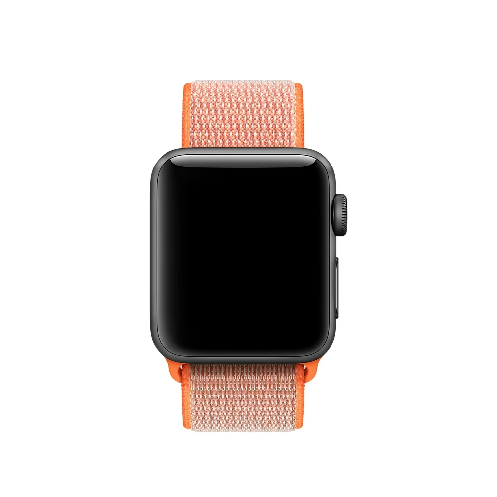 Ally Apple Watch 7-8 41mm 6-5-4 40mm Nylon Loop Spor Kayış Kordon 3-2-1 38mm-(5775) - Asker Yeşili