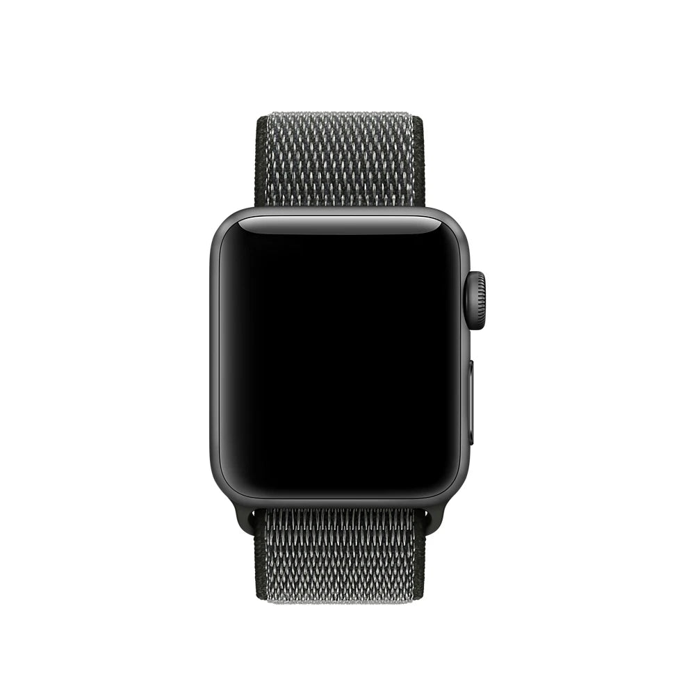 Ally Apple Watch 7-8 41mm 6-5-4 40mm Nylon Loop Spor Kayış Kordon 3-2-1 38mm-(5775) - Koyu Pembe