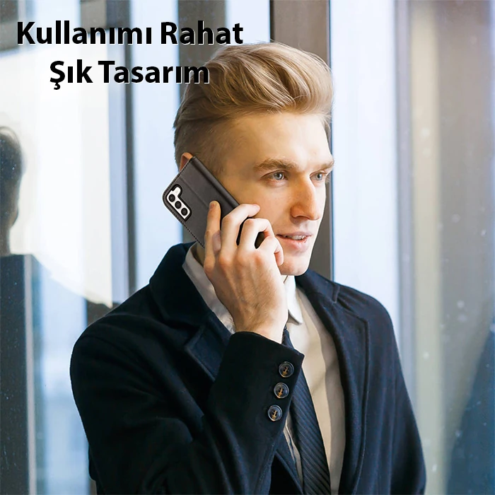 Dux Ducis SM Galaxy S23 Plus Kılıf Mıknatıslı Cüzdanlı Deri Kılıf Hivo Series-(5775) - Kahverengi