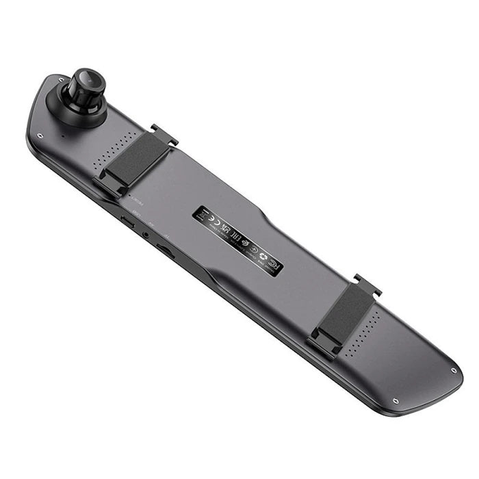Hoco DV4  DVR Ön Ve Arka Sürüş Kaydedici 45 İnç LCD Dikiz Aynası Araç kamerası-(5775) - Siyah