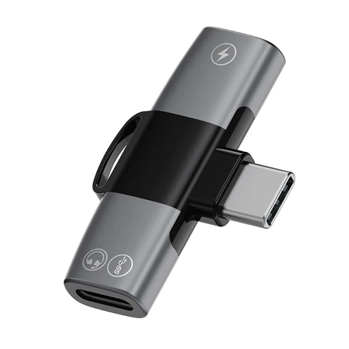 ALLY Mini 2in1 Type-c to Type-c Kulaklık + şarj Adaptöru-(5775) - Siyah