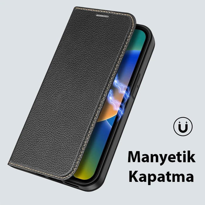 Dux Ducis SM Galaxy S23 Plus Kılıf Skin X2 Series Magnetic PU Deri Manyetik Kapaklı Kılıf-(5775) - Lacivert