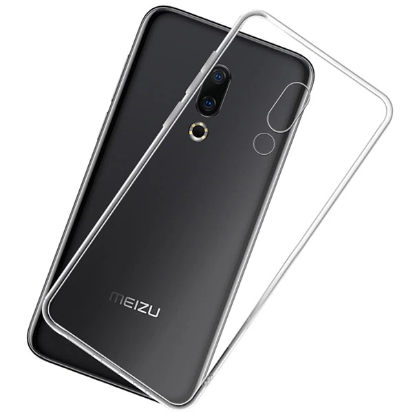 Meizu 16 Plus Kamera Korumalı Ultra Koruma Silikon Kılıf-(5775) - Şeffaf 2